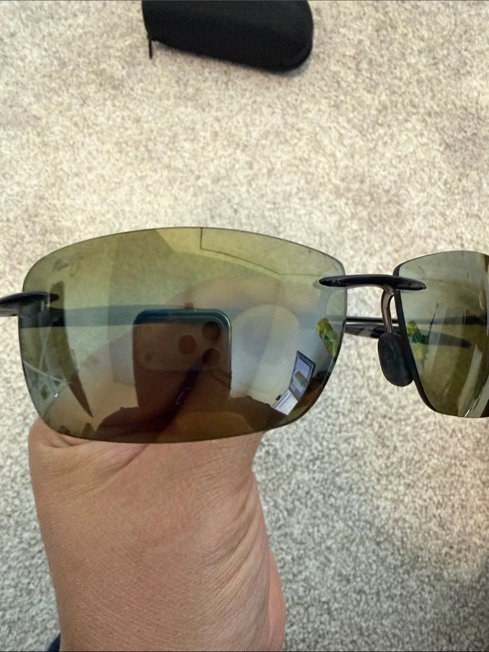 Maui Jim Shield Rimless Sunglasses in Olive